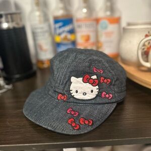 Y2K hello kitty denim hat, girls one size